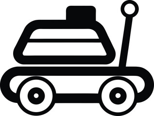 Transportation vector icon set featuring car, truck, and forklift designs