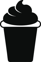 Isolated vector illustration of a black disposable coffee cup with lid, ready for your beverage