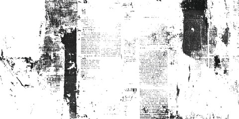 Grunge newsprint texture, vintage wallpaper pattern, vintage poster design. Old crumpled grunge newspaper paper texture background.