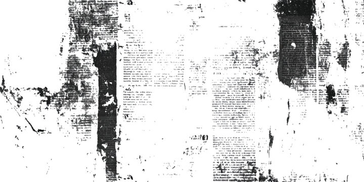 Grunge newsprint texture, vintage wallpaper pattern, vintage poster design. Old crumpled grunge newspaper paper texture background.