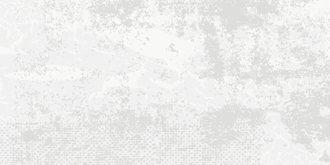 White old concrete wall grunge texture - wide banner format background with copy space for text. Grunge gray texture of chips, cracks, scratches, Soft  modern arts