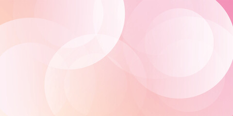 Minimalist banner background, pastel colorful, pink and yellow gradations. Circle effect style geometric, abstract background modern arts