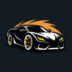 Fototapeta premium Car logo, auto detailing logo, automotive logo. Sports vehicle vector illustration, sports vehicle icon