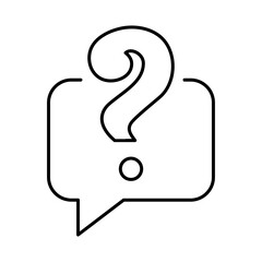Question Line Icon. Question Mark, Thinking, Asking, Answer, Help Editable Stroke Vector Illustration