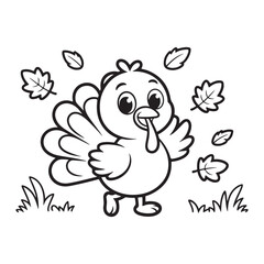 Bold and easy thanksgiving coloring page