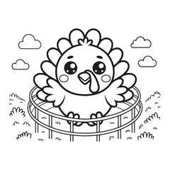 Bold and easy thanksgiving coloring page