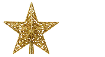 Gold Glitter Star Christmas Tree Topper.