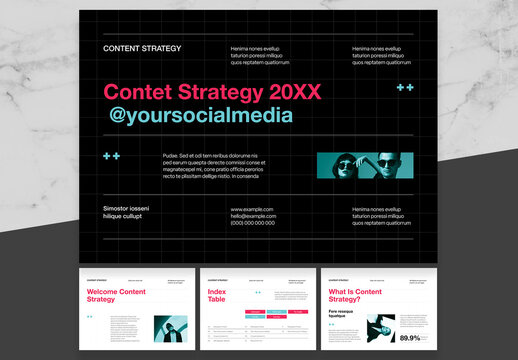 Pink And Black Content Strategy
