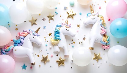 Festive unicorn decorations