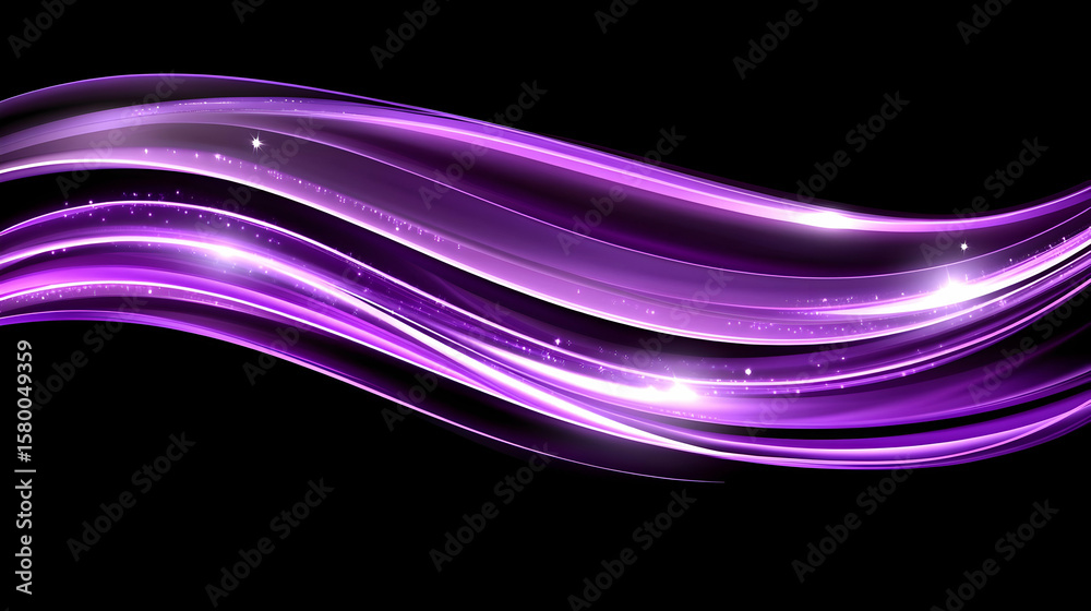 Fototapete abstract flowing wavy lines. colorful dynamic wave. vector design element for concept of music, part