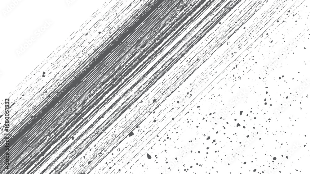 Poster diagonal ink stroke texture abstract background. grunge brush lines with scattered splatter dots. hi