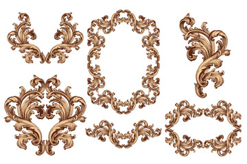 Classical baroque vector of vintage element for design. Decorative design element filigree calligraphy vector. You can use for wedding decoration of greeting card and laser cutting