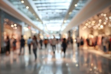 Blurry indoor shopping mall scene (2)
