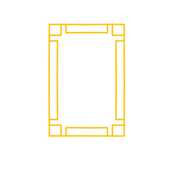 Chinese oriental gold frame