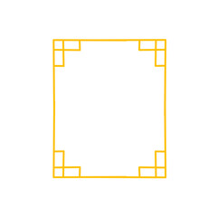 Chinese oriental gold frame