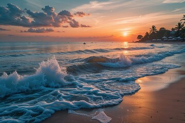 Serene Sunset Views at Hua Hin Beach Thailand