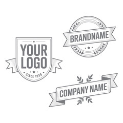 Unique badge logo Modern and minimalist vector and abstract logo