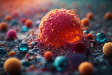 Fototapeta premium Outstanding Diagram showing cancer development process