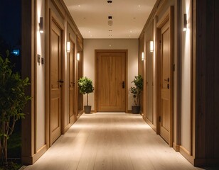 Obraz premium Elegant night hallway