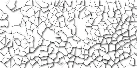 Abstract geometric pattern with polygonal cell-like structure in black and white suitable for backgrounds and design elements