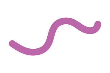 abstract wavy squiggle thin line on white background. vector illustration.