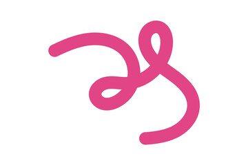 abstract wavy squiggle thin line on white background. vector illustration.