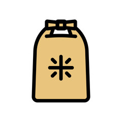 米袋のシンプルなベクターアイコン素材