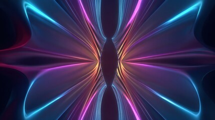 Neon Abstract Butterfly