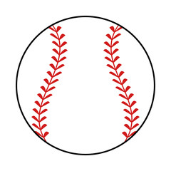 Baseball ball vector icon set. Baseball illustration sign collection. Baseball stitches symbol or logo.