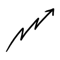 Fototapeta premium Back to School Doodle Coloring Line Art Icon of Arrow Up for Scrapbook, Journal, and Educational Design