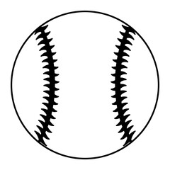 Baseball ball vector icon set. Baseball illustration sign collection. Baseball stitches symbol or logo.