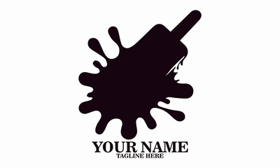 Popsicle ice cream icon. Popsicle with Sparkles vector illustration, popsicle ice cream logo design and ice cream popsicle isolated on white background