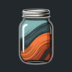 Mason Jar Creative Concept Design - Shifting Sands in a Jar