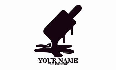 Popsicle ice cream icon. Popsicle with Sparkles vector illustration, popsicle ice cream logo design and ice cream popsicle isolated on white background