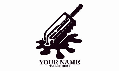 Popsicle ice cream icon. Popsicle with Sparkles vector illustration, popsicle ice cream logo design and ice cream popsicle isolated on white background