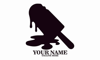 Popsicle ice cream icon. Popsicle with Sparkles vector illustration, popsicle ice cream logo design and ice cream popsicle isolated on white background