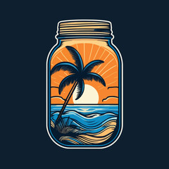 Mason Jar Creative Concept Design - Paradise in a Jar