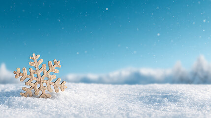 Snowflake On Natural Snowdrift Close Up - Christmas And Winter Background 28248812 1