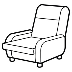 Illustration of a recliner chair isolated on white background