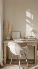 Cozy Minimalist Workspace with Natural Light