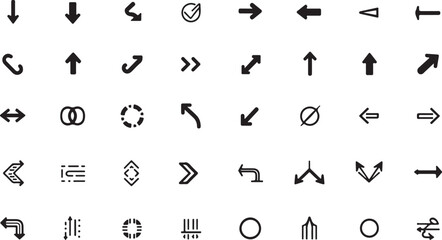 Set of vector arrow icons for web design