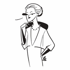 vector illustration of a girl 