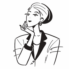 vector illustration of a girl 