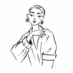 vector illustration of a girl 