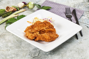 Tonkatsu fried cutlet with cabbage