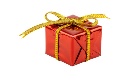 Red Gift Box with Gold Bow.