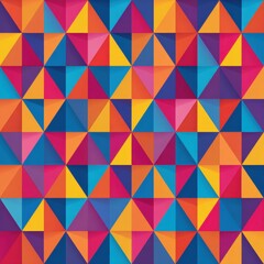 Fototapeta premium Vibrant Geometric Triangle Pattern Background