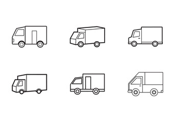 box truck icon vector illustration