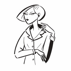 vector illustration of a girl 