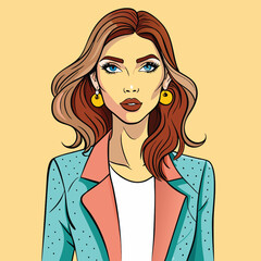 vector illustration of a girl 